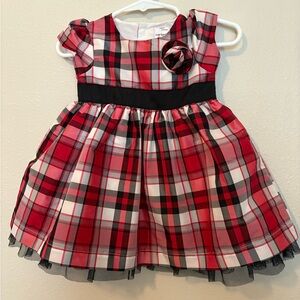 🌹🖤 Carter's Red and Black Plaid Dress